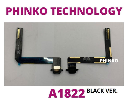 For iPad 9.7 2017 USB Dock Charging Port Connector Flex Cable A1822 A1823 Black