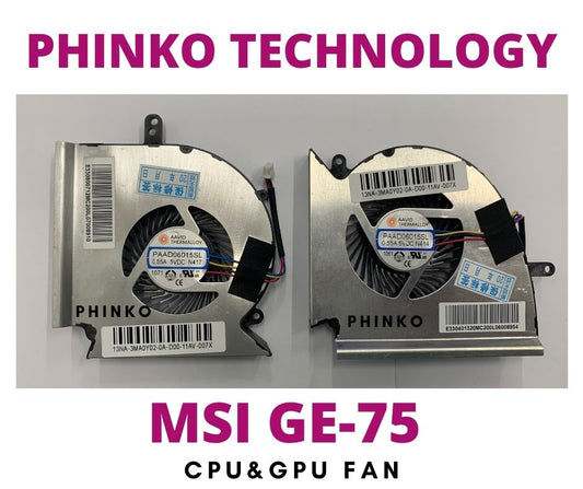 CPU GPU Cooling Fan For MSI Raider GE73 GE75 Raider N414 N417 MS-17E2