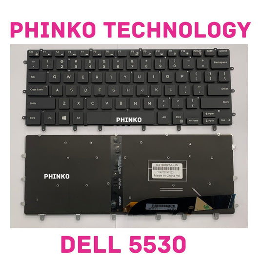 For Dell Precision 5510 5520 5530 5540 US Layout Laptop Keyboard With Backlight