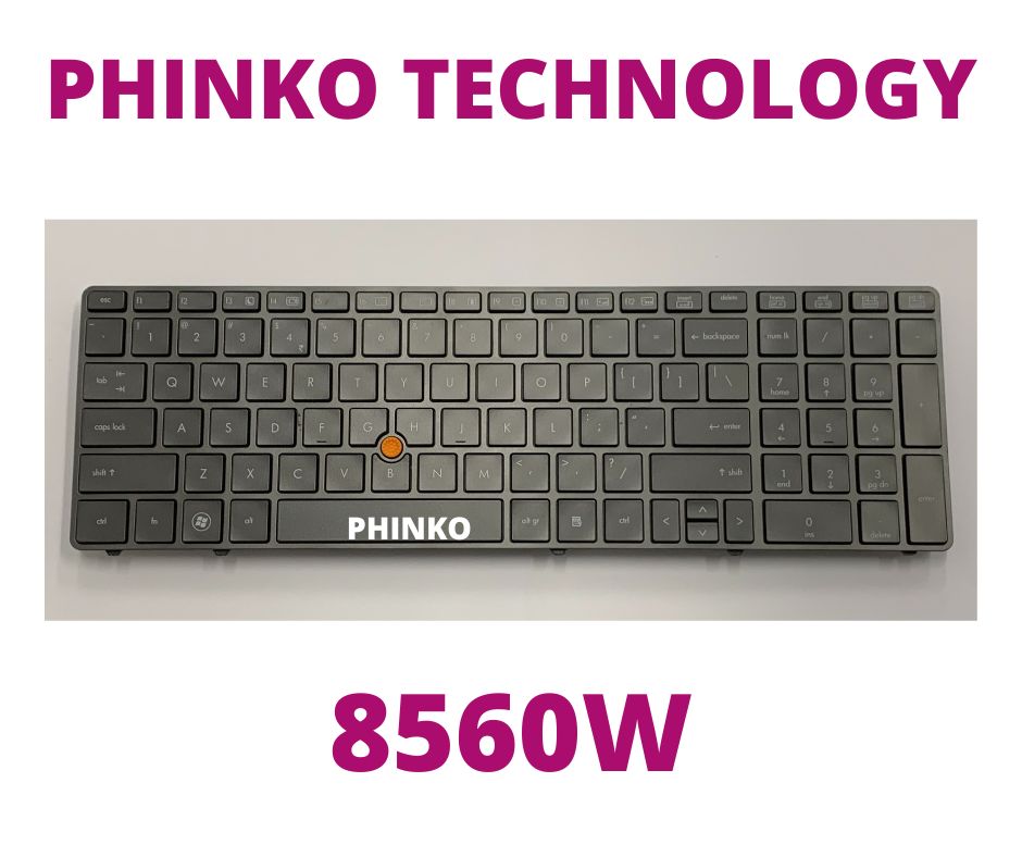 NEW For HP EliteBook 8560w 8570w Keyboard backlit Pointer Danish 703149-081