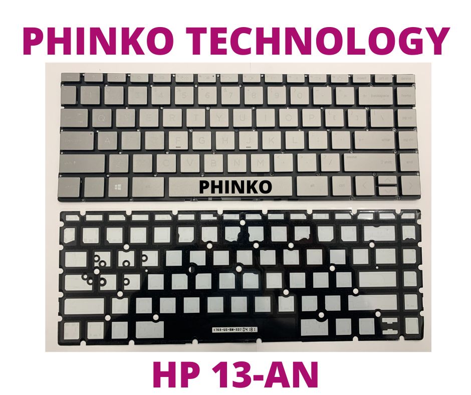 HP Pavilion 13-AN 13-an0000 13-an1000 13-an0065tu Keyboard US Backlit GRAY GREY