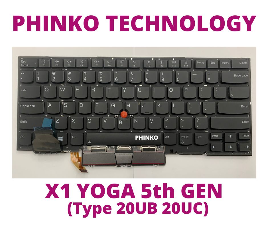 US English Backlit Keyboard for Lenovo ThinkPad X1 Yoga 5th Gen (TYPE 20UB 20UC)