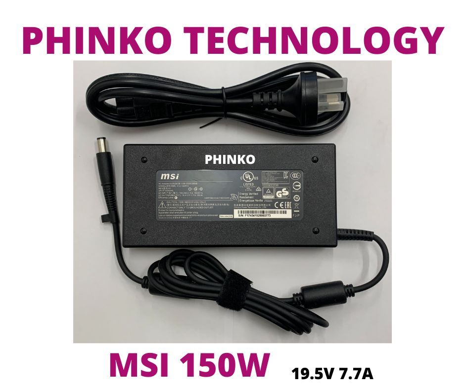 150W Delta 19.5V 7.7A ADP-150VB B MSI Leopard GL65 9SC-002 7.4mm*5.0mm Charger