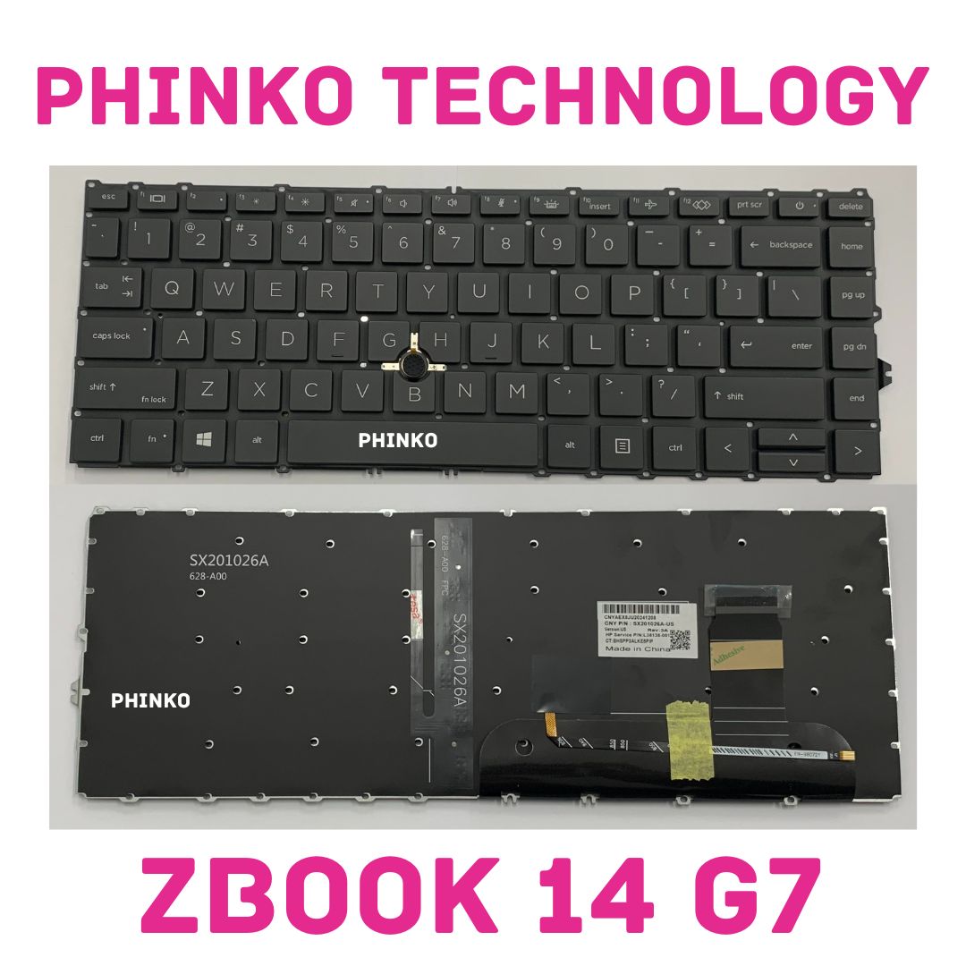 Keyboard For HP Zbook Firefly 14 G7 G8 Mobile Workstation Finger Print BACKLIT