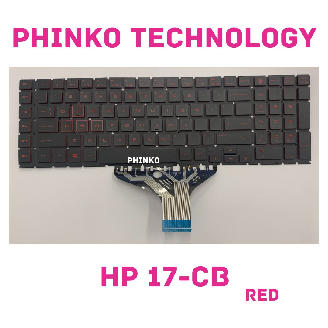 Keyboard for HP17-CB 17-cb0003xx 17-cb0006xx TPN-C144 RED backlit