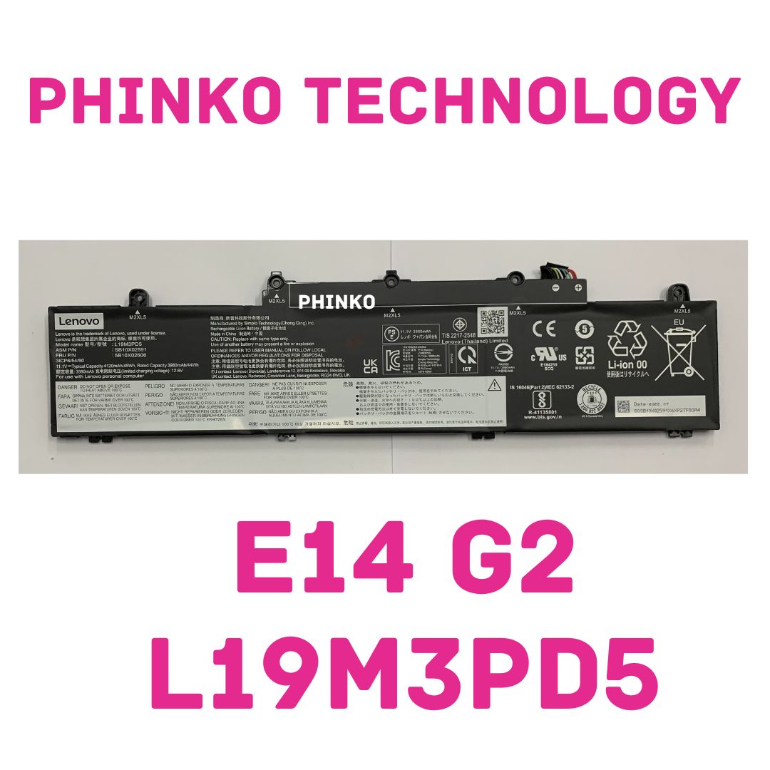 Battery L19D3PD5 L19C3PD5 L19M3PD5 For Lenovo ThinkPad E14 E15 G2 2ndGen