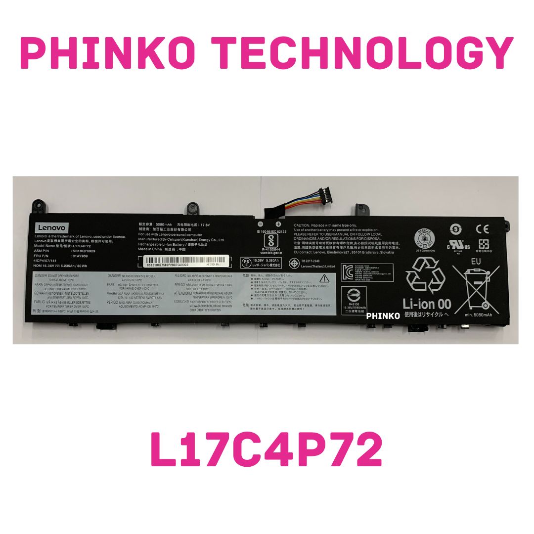 Genuine Battery L17M4P72 L17C4P72 For Lenovo ThinkPad P1 X1 Extreme 1st 2nd Gen