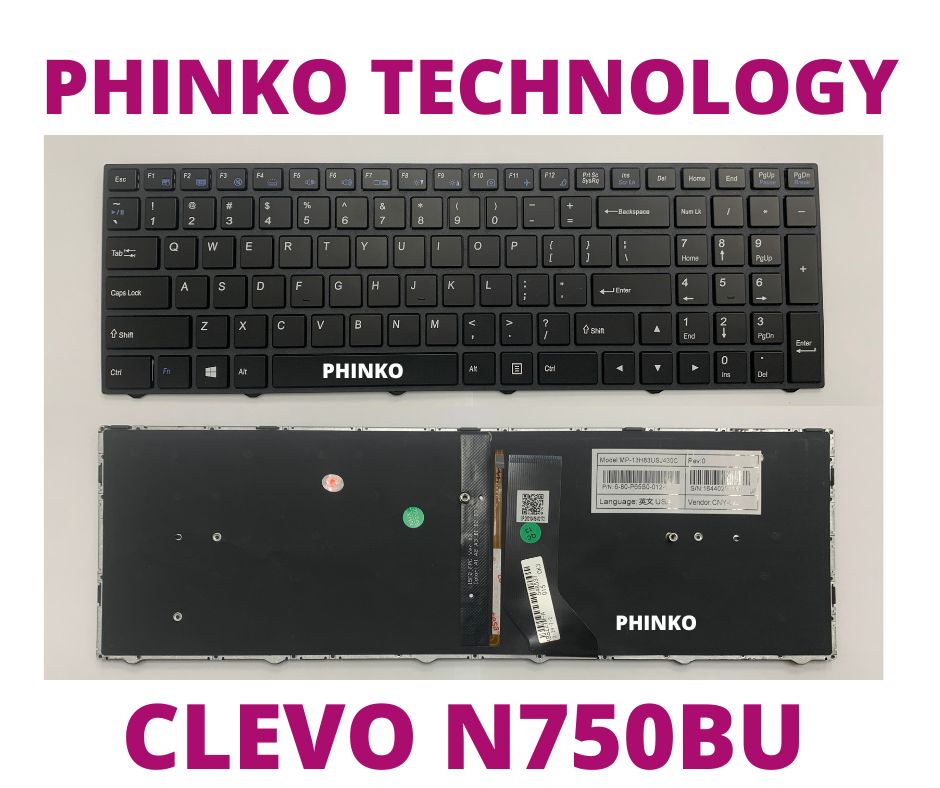 NEW US Backlight Keyboard for CLEVO N750BU CVM15F23USJ430A 6-80-N7500-012-1HA