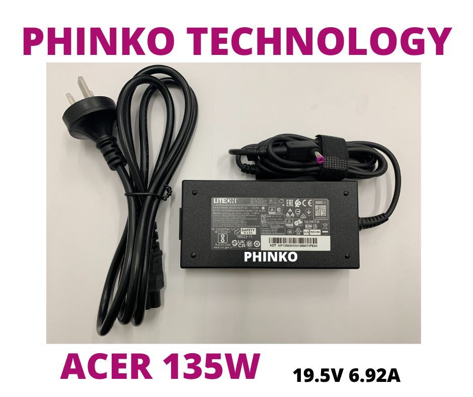 AC Power Adapter Charger 135W 19.5V 6.92A AN515-57-56FC ADP-135NB B GTX1650