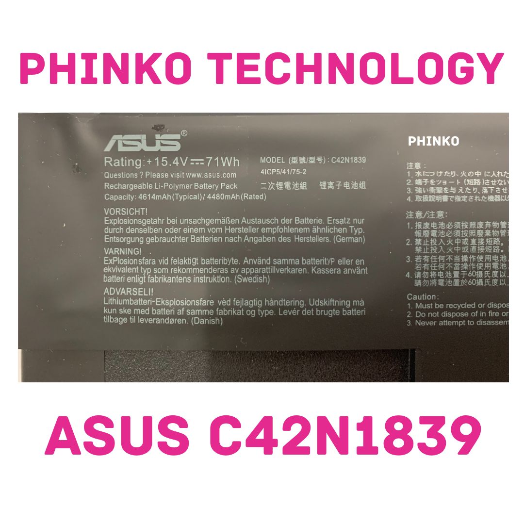 C42N1839 Battery For Asus ZenBook 15 UX534 UX534F UX534FA UX534FT UX563F