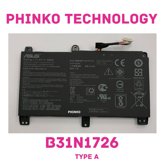 B31N1726 Genuine Battery For ASUS TUF FX80 FX86 A15 FX504 FX505 FA506 A17 type A