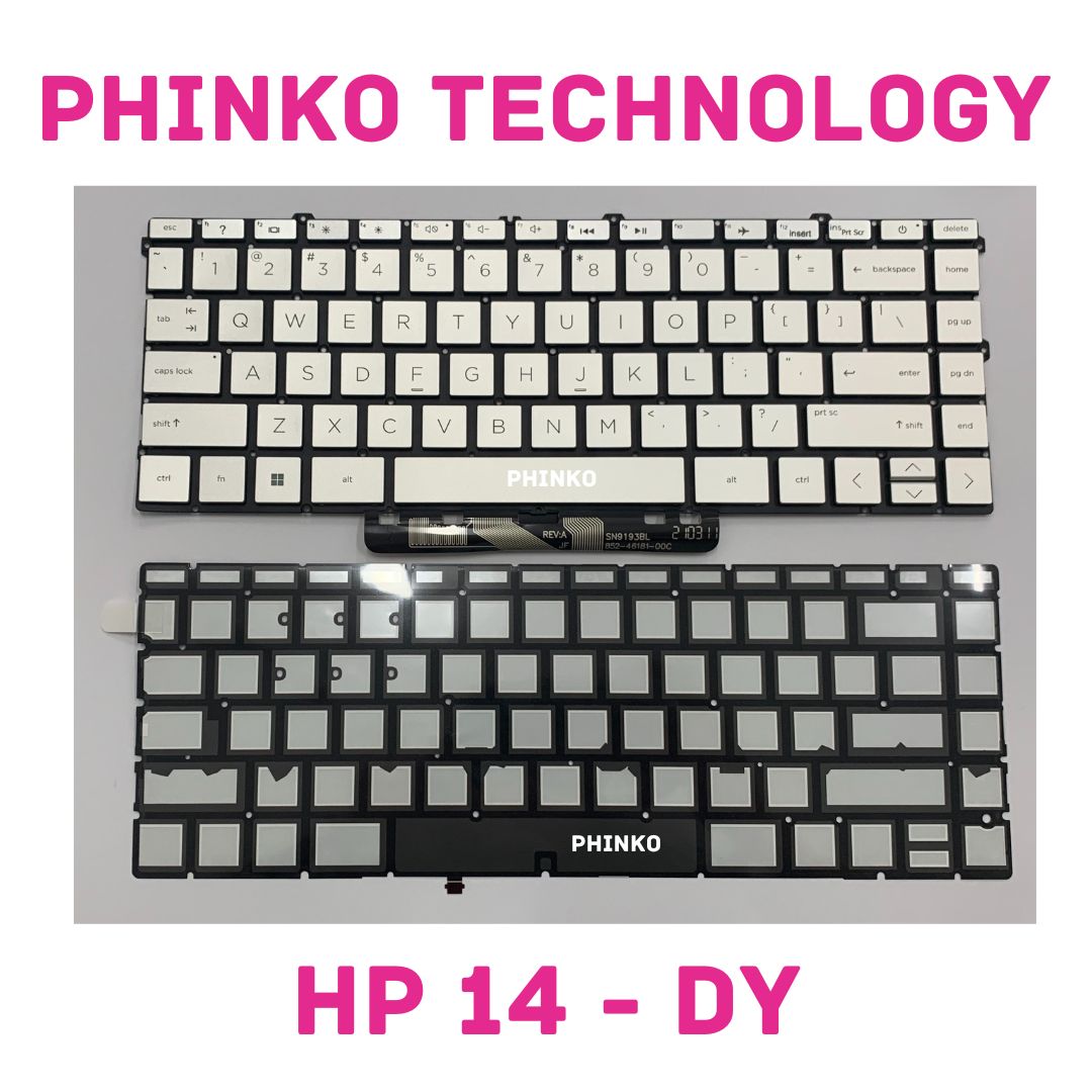 Keyboard US For HP Pavilion X360 14-DV 14-DW 14-DY 14-EK 14-EC Silver Backlit