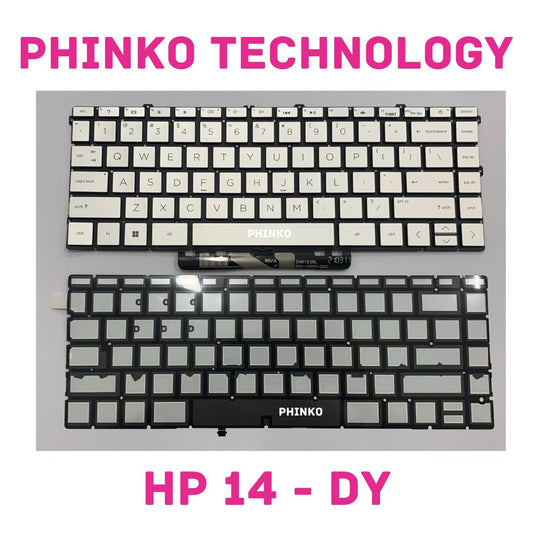 Keyboard US For HP Pavilion X360 14-DV 14-DW 14-DY 14-EK 14-EC Silver Backlit