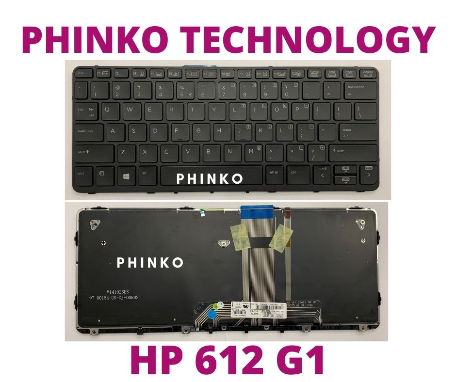 Keyboard For HP PRO X2 612 G1 With Frame Backlit
