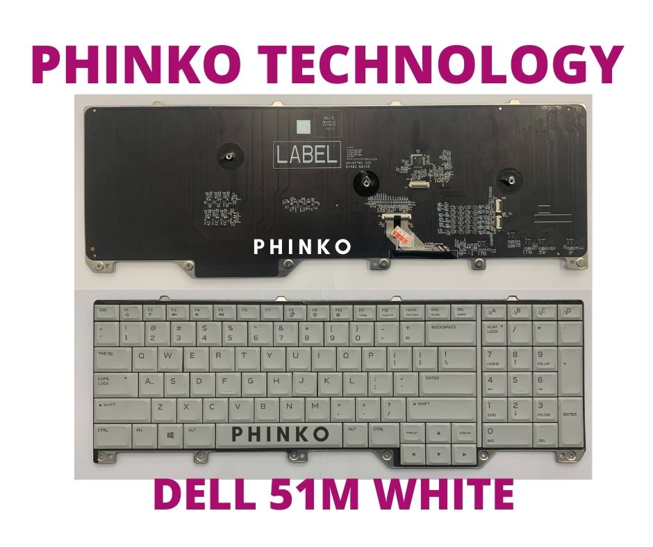 NEW GENUINE DELL ALIENWARE AREA 51M US ENGLISH KEYBOARD PN XN2XW 0XN2XW WHITE