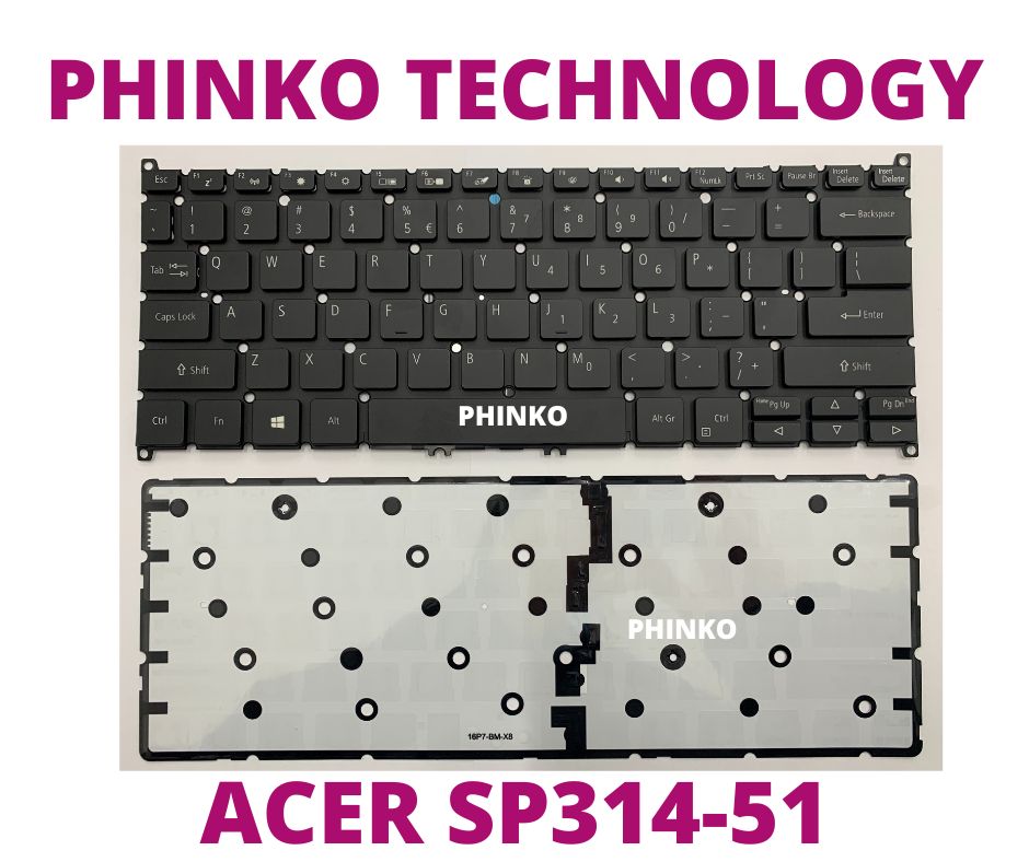 for Acer 14" inch Spin 3 SP314-51 SP314-52 SP314-54N US Keyboard backlit