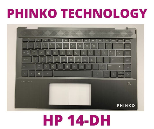 NEW HP Pavilion x360 14-DH Palmrest case + Keyboard L53794-001