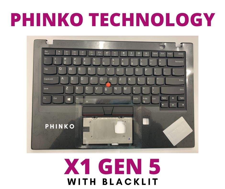 Lenovo ThinkPad X1 Carbon 5th Gen Palmrest Cover Keyboard US Black 01LX508