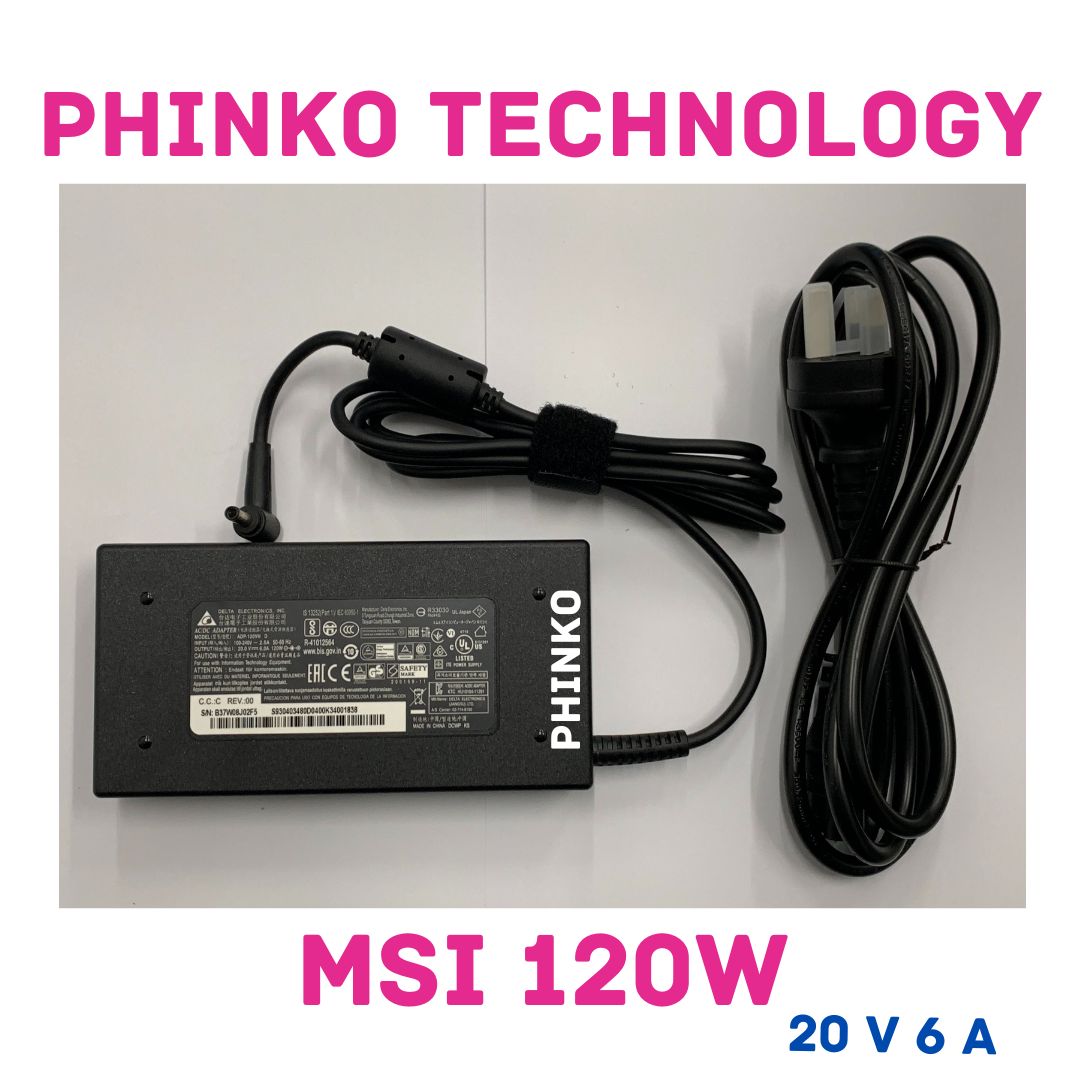 DELTA 20V 6A 120W AC Adapter Charger For MSI Thin GF63 12VF-435AU Power Supply