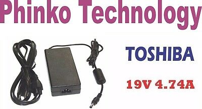 NEW Replacement Charger for Toshiba A85 A100 A105 A200 A205 A215 ~ 19V 4.74A 90W