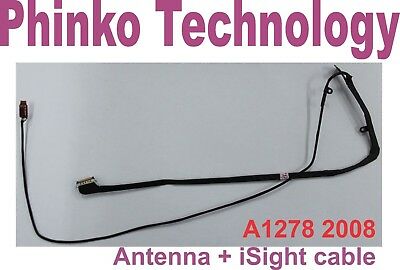 New Antenna + iSight Cable for Mac book Pro 13" A1278 2008 2009 2010 MB466 MB467