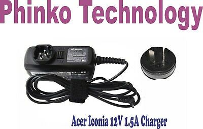 12V 1.5A AC Adapter Charger For Acer Iconia A500 A501 A100 A101 A200 Tab Tablet