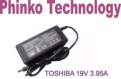 NEW AC Adapter Charger for TOSHIBA Satellite C850 C850D, 19V 3.95A