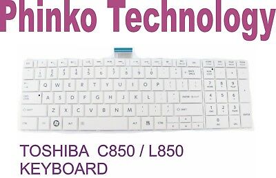 New Keyboard TOSHIBA Satellite L850/092 PSKDLA-09200R Laptop White US layout