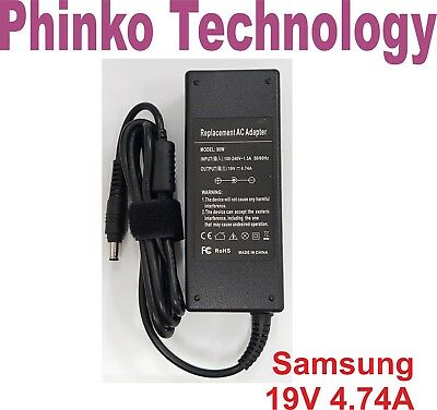 NEW AC Adapter Charger for Samsung Laptops, 19V 4.74A, 90W