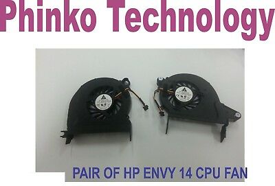 PAIR OF HP ENVY 14 ENVY14-1000 CPU Cooling Fan