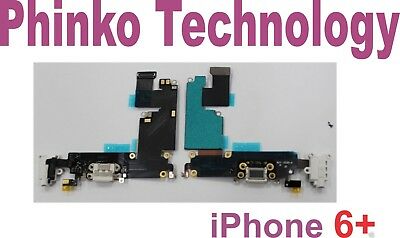 Charging Dock Port Connector Flex Cable Replacement iPhone 6+ Plus 5.5 White