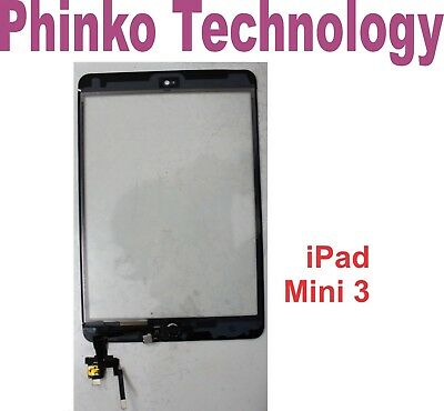 Ipad Mini 3 Touch Screen Digitizer Glass Home Button IC Flex White