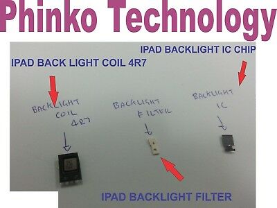 Backlight ic chip diode + Backlight coil 4r7+ Backlight filter for iPad 2 3 4