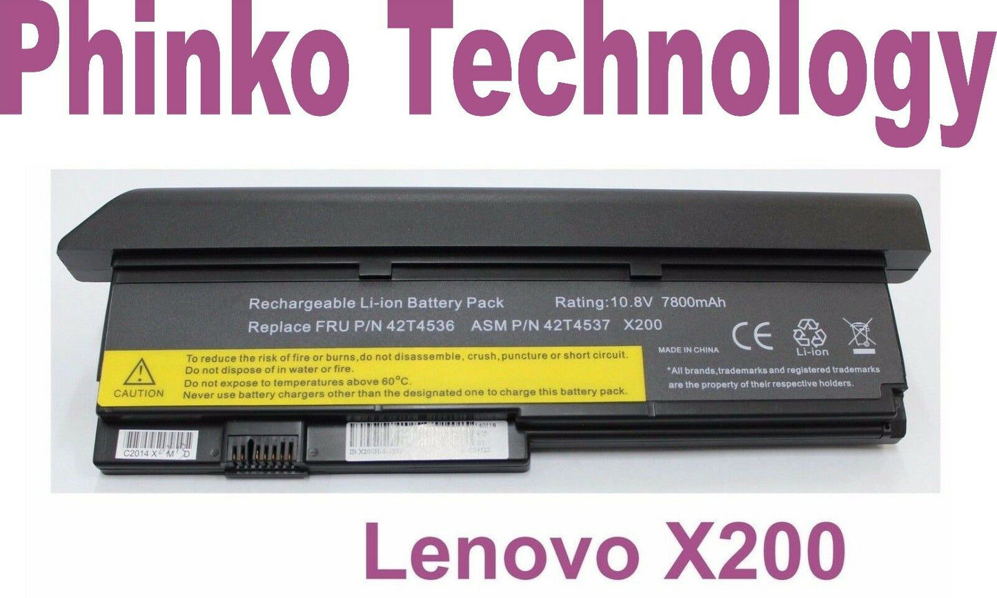 9 Cell Battery for IBM Lenovo ThinkPad X200 X200S X201 X201S X201i 42T4650