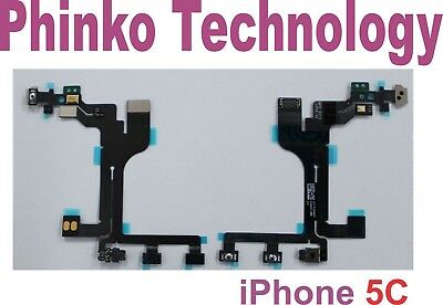 Power Button Switch On/Off Flex Cable Metal Bracket Assembly for Apple iPhone 5C
