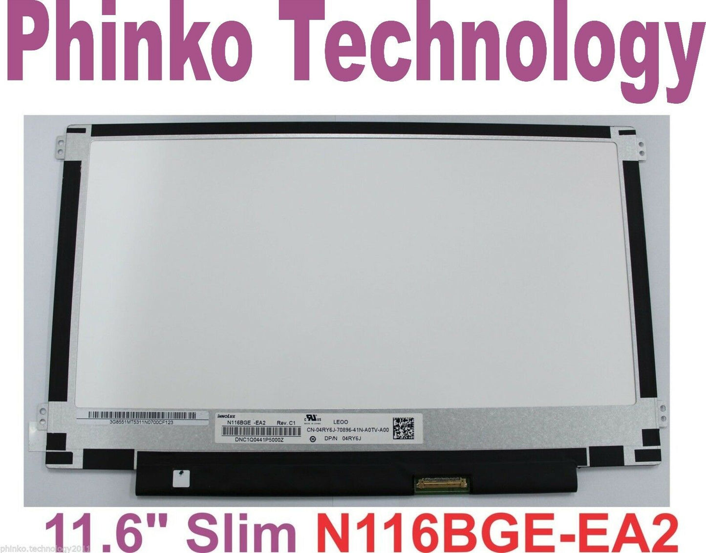 11.6" HD LED Screen For B116XTN02.3, Left and right Brackets 30 pin
