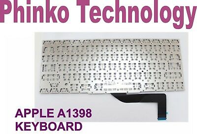 New APPLE US Keyboard for 15" Retina MacBook Pro A1398 MC975 MC976 2012-2015