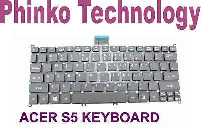 NEW Keyboard for ACER Aspire S5 S5-391 S3 S3-951 MS2346 Ultrabook BLACK NO-FRAME