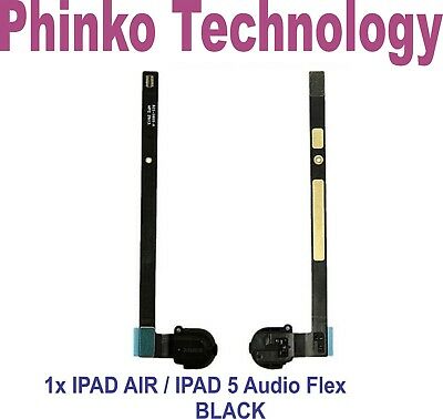 Original For iPad Air iPad 5 Audio Headphone Jack Flex Cable BLACK