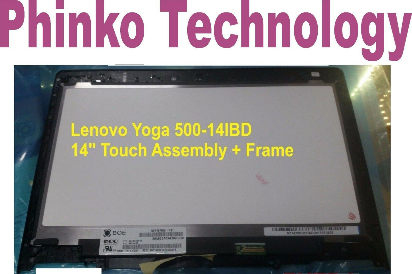 Touch LCD Assembly Screen Digitizer NV140FHM-N41 Lenovo Yoga 500-14IBD 1080p