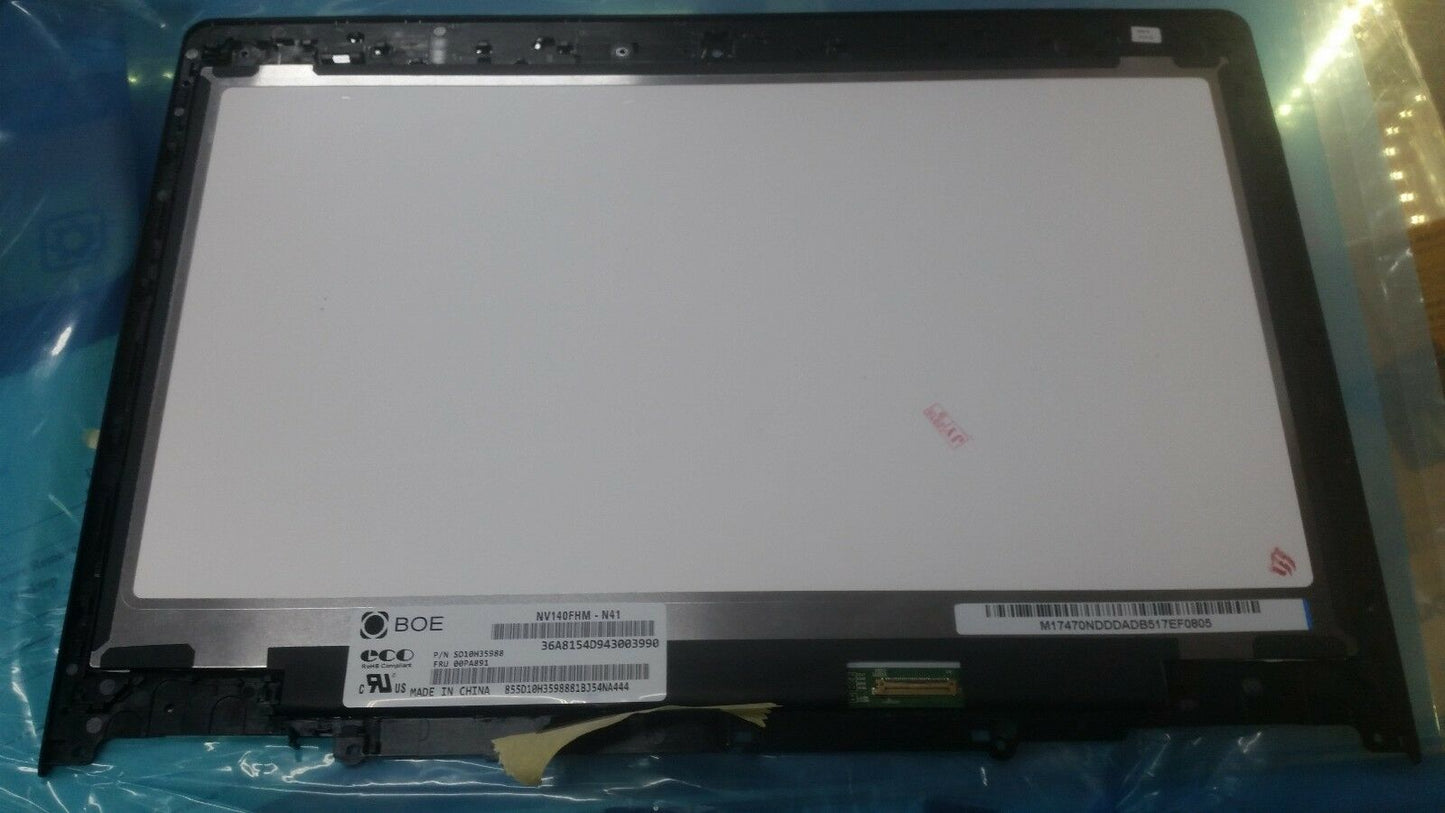 Touch LCD Assembly Screen Digitizer NV140FHM-N41 Lenovo Yoga 500-14IBD 1080p