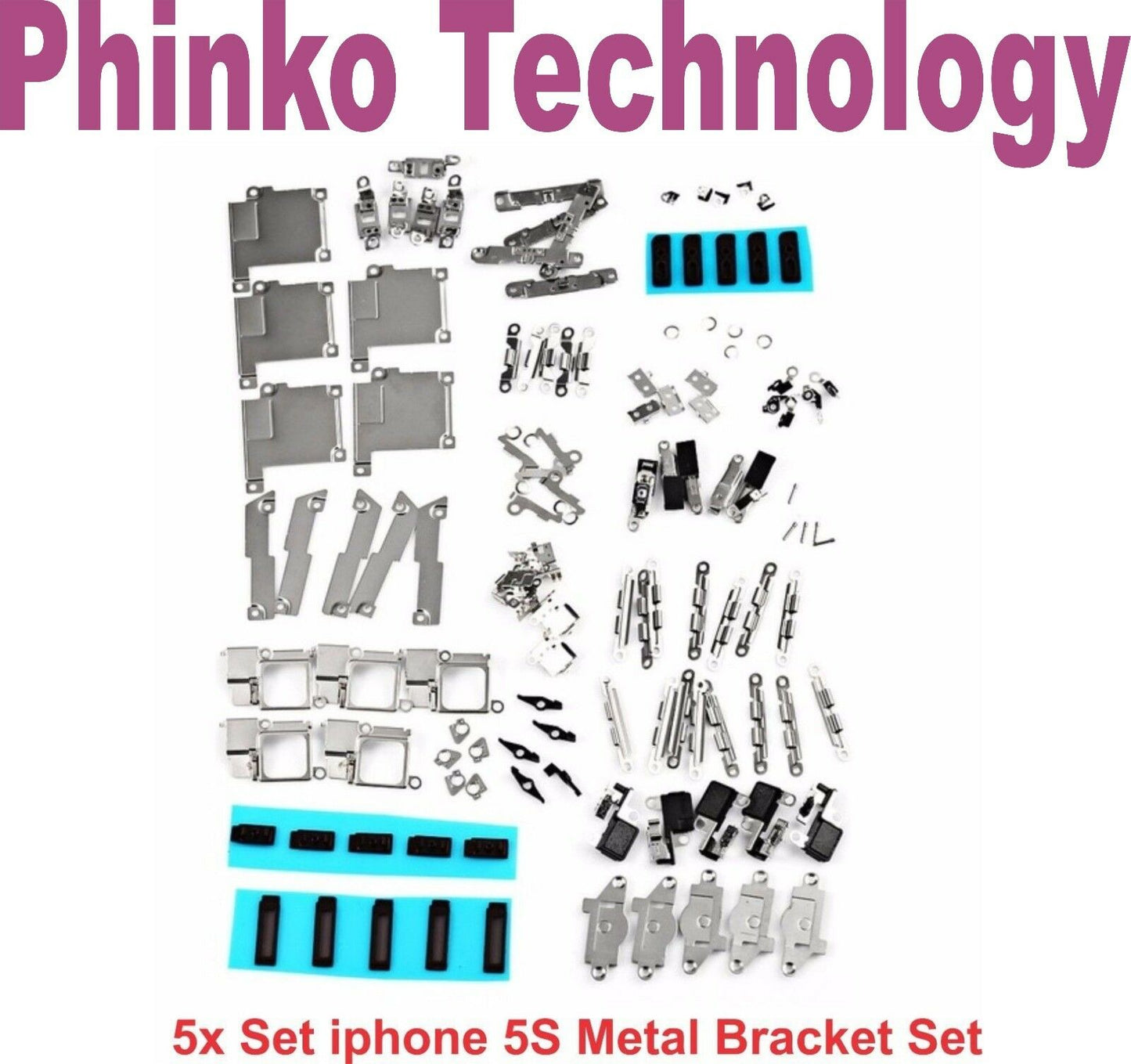 iPhone 5S Small Metal Parts Holder Bracket Shield Plate Logic Kits 5 Sets