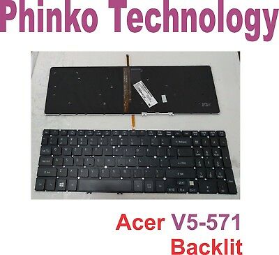 Keyboard for Acer Aspire V5-571P V5-571PG Black US Backlit Not frame