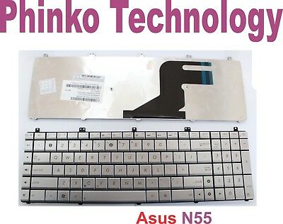 Keyboard for ASUS N55 N55S N55SE N55SL N55SF N55X ,Silver US