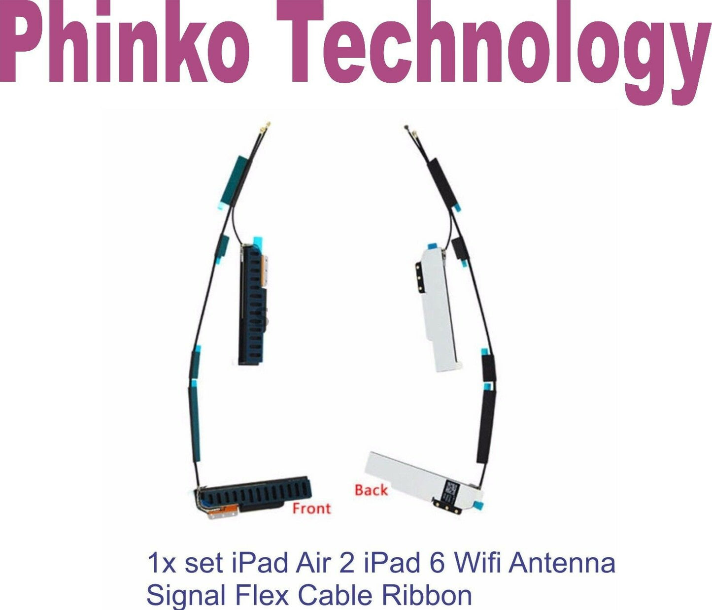 1x Pair iPad Air 2 iPad 6 Wifi Antenna Signal Flex Cable Ribbon  A1566 A1567
