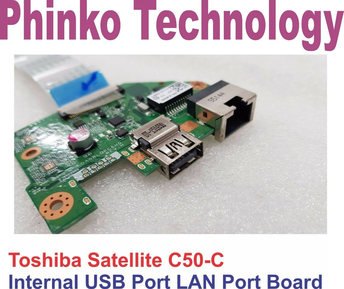 Toshiba Satellite C50-C Internal USB Port Network LAN Port Board USED