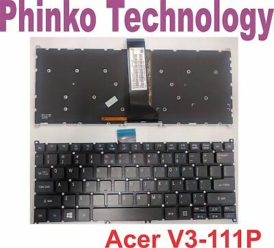 Laptop Keyboard for Acer Aspire V3-111P V3-112P V3-331 V3-371 with Backlight