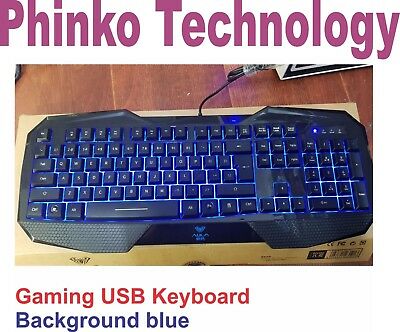 New Cheap Aula Gaming Keyboard USB with Blue Light Background