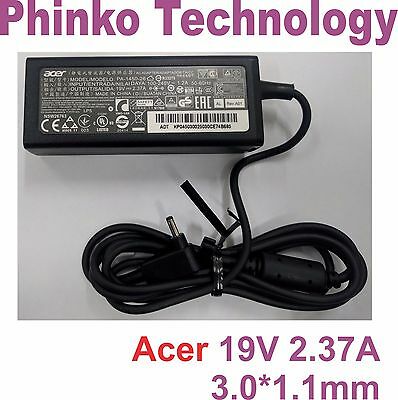 NEW Genuine Original Adapter Charger for Acer 19V 2.37A 45W 3.0*1.1mm