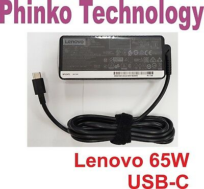 Original Power Adapter Charger Lenovo 65W USB-C 20V 3.25A 15V 3A 9V 2A Type C
